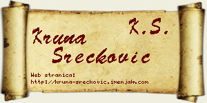 Kruna Srećković vizit kartica